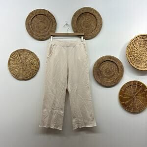 Something Navy Neutral Cream Straight Leg Cotton Sweats Sweat Pants Medium